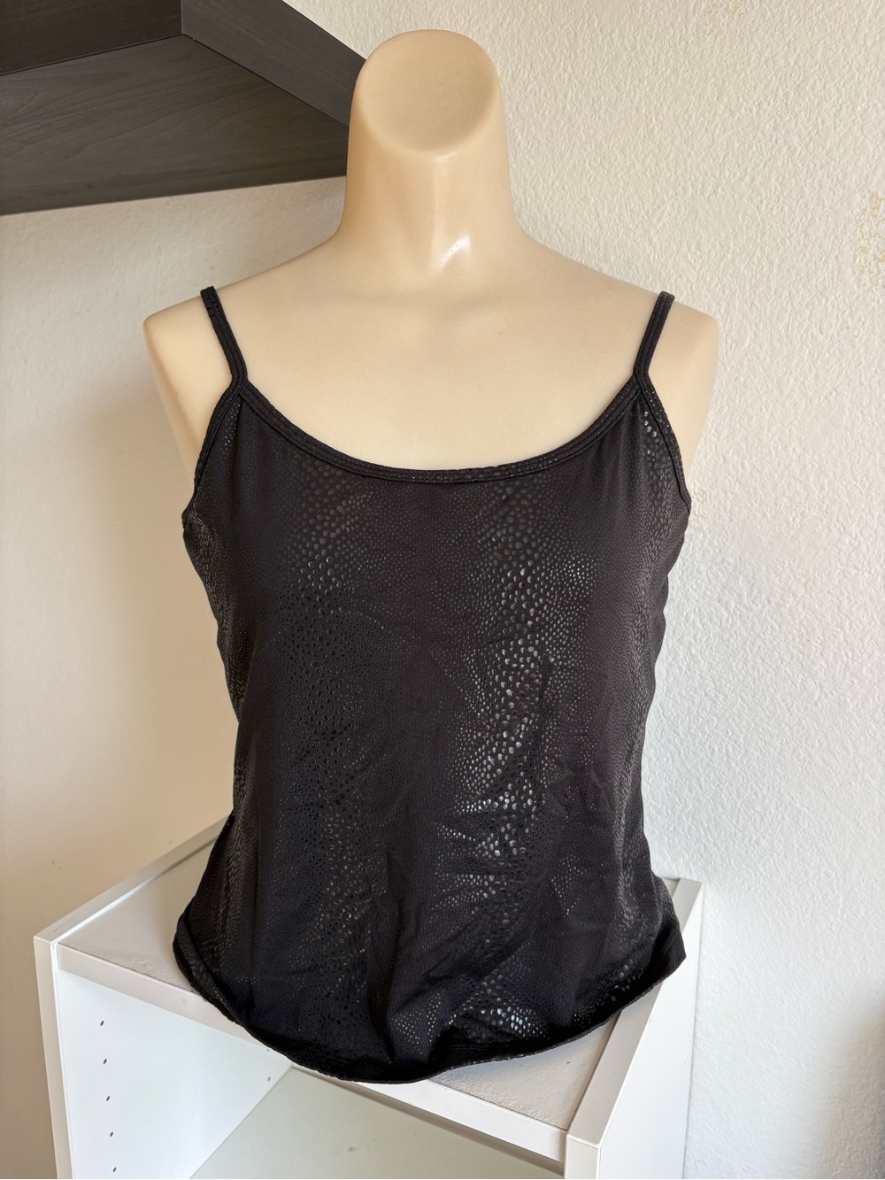 New York & Company Black Spaghetti Strap Tank Top